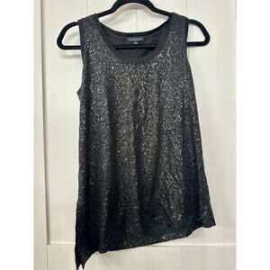 Eileen Fisher Sequin Tank Tunic in black size XS